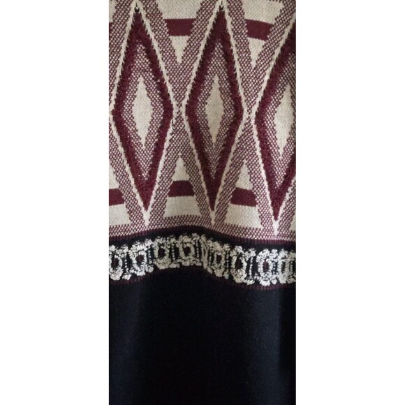 BCBG maxazria Multi Colored Aztec tribal southwestern Style Career cardigan M - Picture 4 of 11